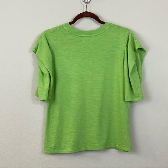 Nation LTD Blythe Origami Sleeve Boxy Tee in Envy Green Size Medium - Picture 5 of 7